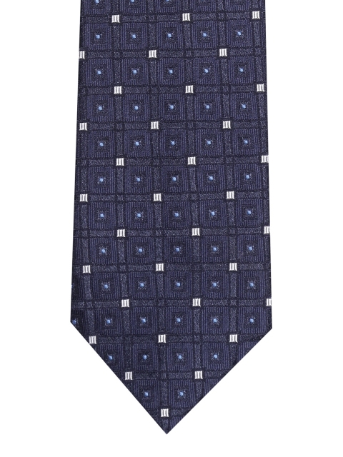 

INVICTUS Navy Woven Design Tie, Navy blue