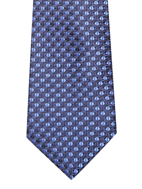 

INVICTUS Navy Blue Woven Design Broad Tie