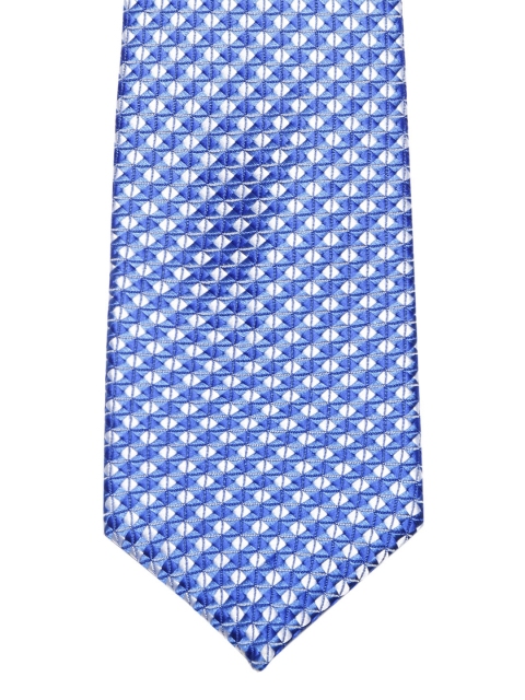 

INVICTUS Blue & Off-White Woven Design Broad Tie