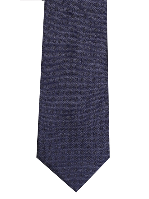 

INVICTUS Navy Woven Design Tie, Navy blue