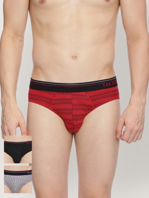

Van Heusen Men Pack of 3 Briefs 10006, Black