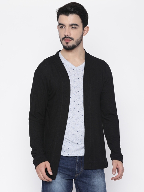

Forca by Lifestyle Men Black Solid Front-Open Sweater