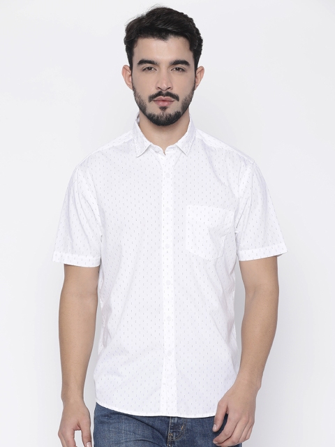 

CODE by Lifestyle Men White Smart Regular Fit Printed Casual Shirt