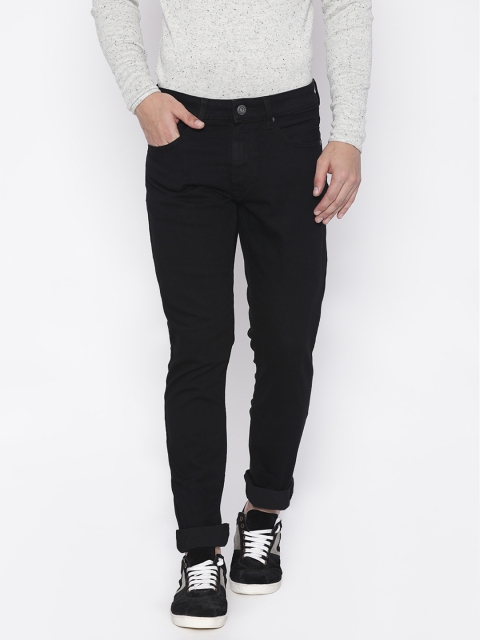 

Forca by Lifestyle Men Black Slim Tapered Fit Mid-Rise Clean Look Stretchable Jeans