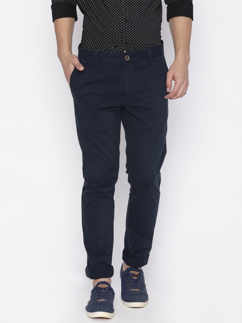 

Fame Forever by Lifestyle Men Navy Blue Slim Fit Solid Chinos