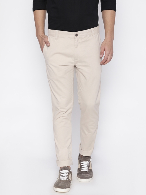 

Fame Forever by Lifestyle Men Beige Slim Fit Solid Regular Trousers