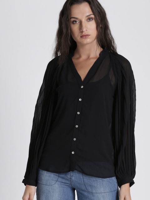 

Chemistry Women Black Solid Top