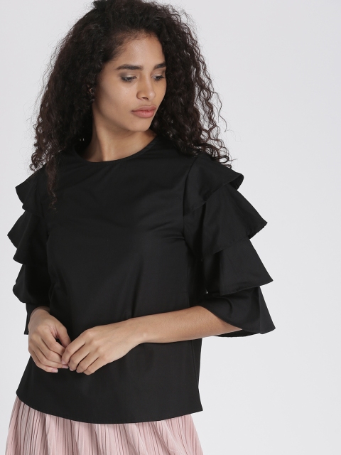 

Chemistry Women Black Solid Top
