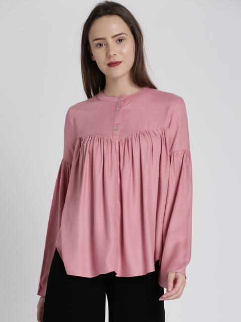 

Chemistry Women Pink Solid Shirt Style Top