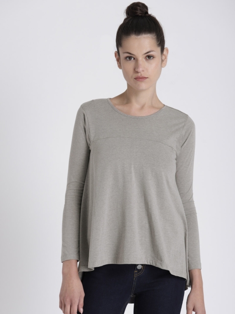 

Chemistry Women Grey Melange Solid Regular Top