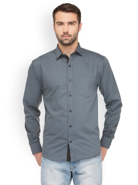 

JAINISH Men Grey Standard Slim Fit Solid Casual Shirt