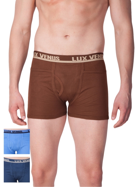 

LUX VENUS Men Pack of 3 Trunks VENUS_POCKET_DRW_AST, Brown