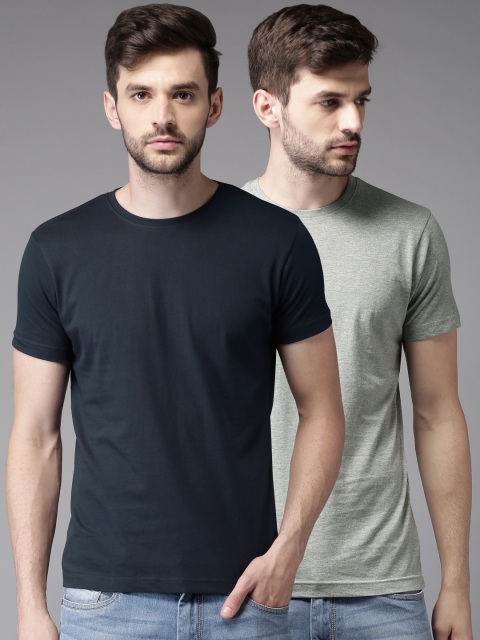 

HERENOW Pack of 2 Pure Cotton T-shirts, Na
