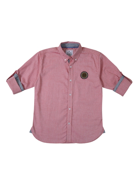 

Gini and Jony Boys Red Regular Fit Printed Casual Shirt