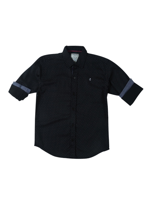 

Gini and Jony Boys Black Regular Fit Printed Casual Shirt