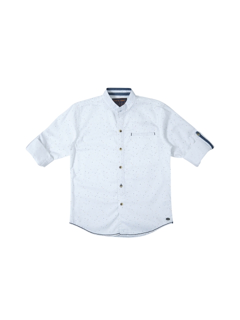 

Gini and Jony Boys White Regular Fit Printed Casual Shirt