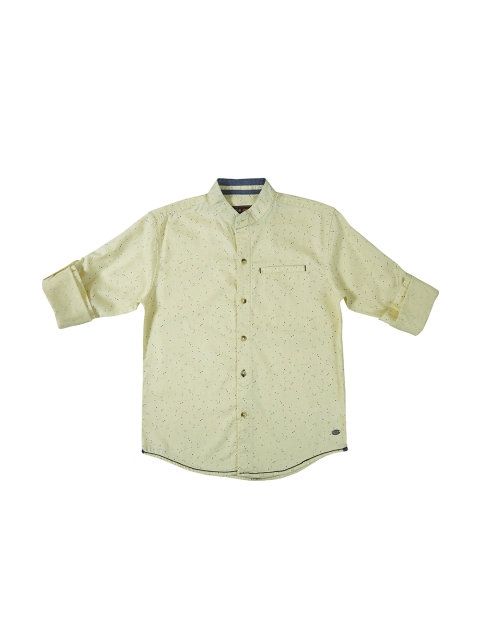 

Gini and Jony Boys Yellow Regular Fit Printed Casual Shirt