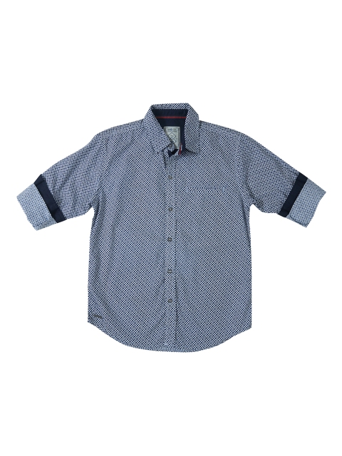 

Gini and Jony Boys Blue Regular Fit Printed Casual Shirt