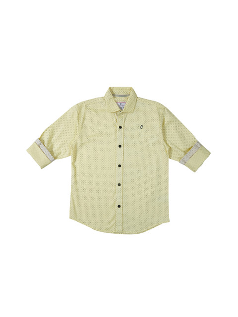 

Gini and Jony Boys Yellow Printed Casual Shirt