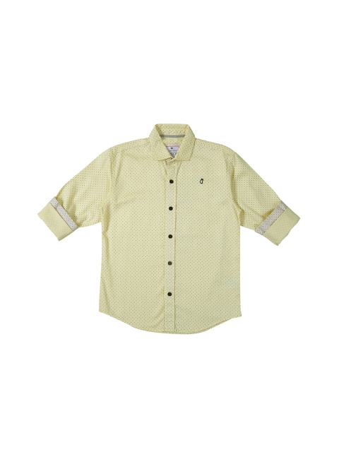 

Gini and Jony Boys Yellow Printed Casual Shirt