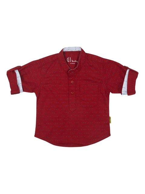 

Gini and Jony Boys Red Regular Fit Printed Casual Shirt