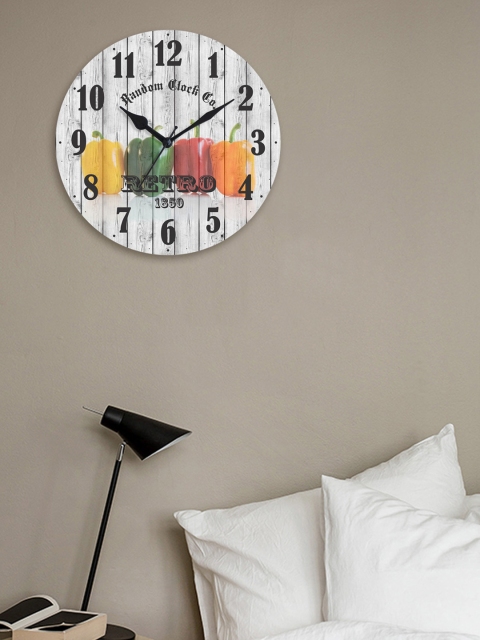 

RANDOM Off-White Dial Analogue 29.21 cm Wooden Wall Clock