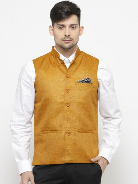 

RG DESIGNERS Mustard Yellow Nehru Jacket