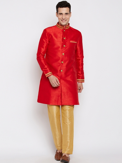 

RG DESIGNERS Red & Golden Sherwani