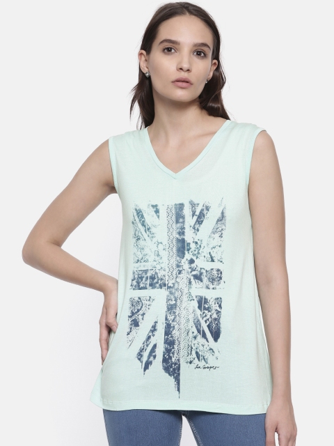 

Lee Cooper Women Green Printed Top