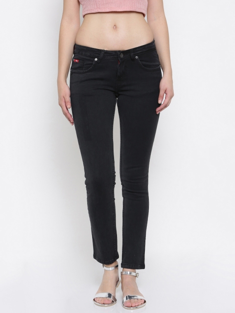 

Lee Cooper Women Black Slim Fit Mid-Rise Clean Look Stretchable Jeans