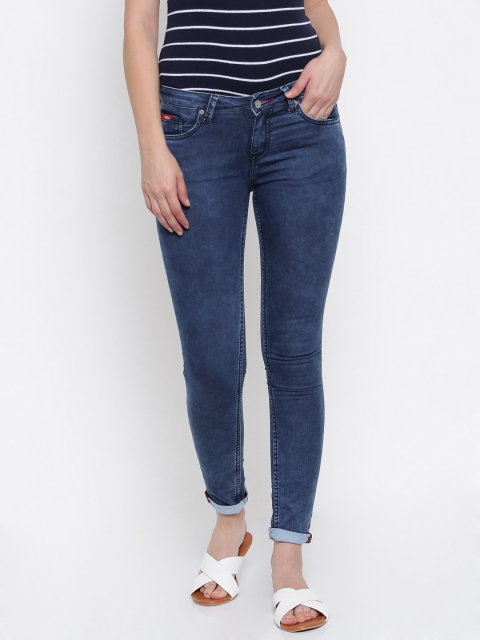 

Lee Cooper Women Blue Skinny Fit Mid-Rise Clean Look Stretchable Jeans