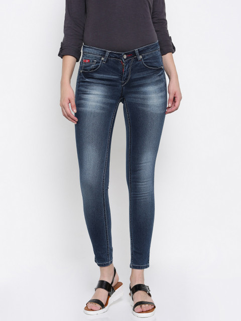 

Lee Cooper Women Blue Slim Fit Mid-Rise Clean Look Stretchable Jeans