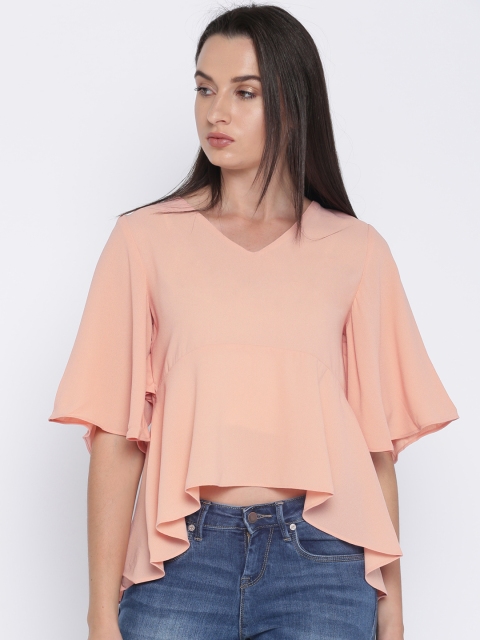 

Lee Cooper Women Peach-Coloured Solid Top