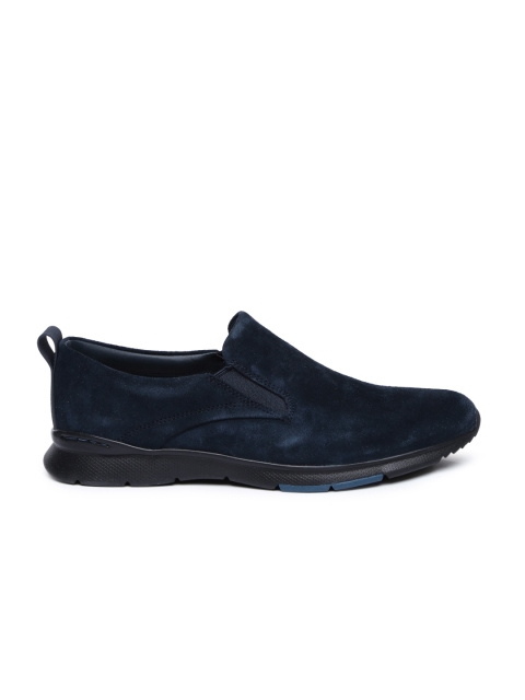 

Clarks Men Navy Blue Tynamo Step Suede Slip-On Sneakers