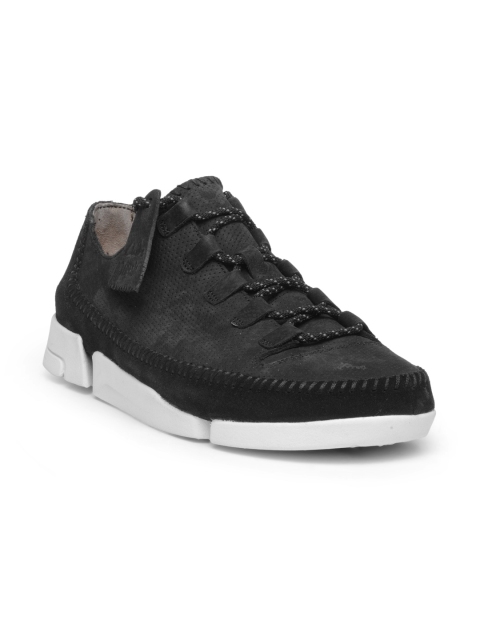 

Clarks Men Black Nubuck Leather Sneakers
