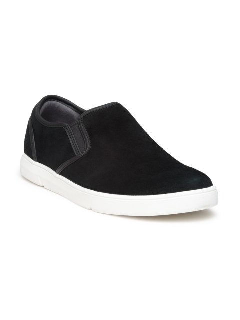 

Clarks Men Black Suede Slip-On Sneakers