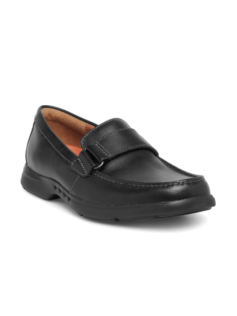 

Clarks Men Black Leather Loafers