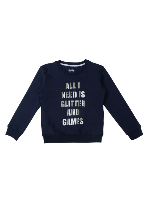 

Gini and Jony Girls Blue Solid Sweatshirt