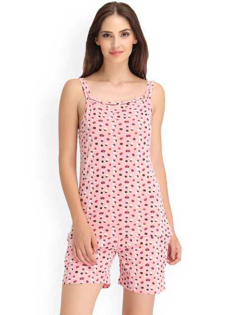 

Clovia Pink Printed Lounge Set LS0174P22