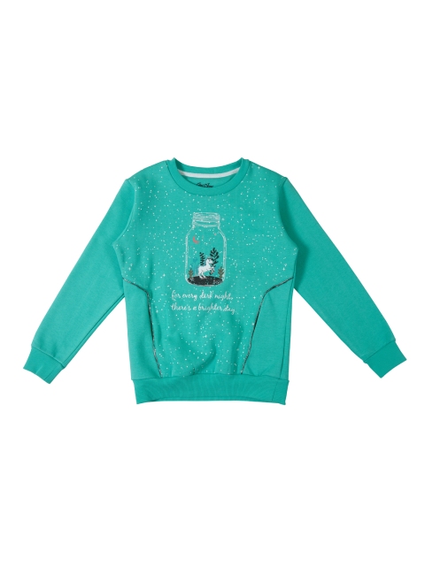 

Gini and Jony Girls Blue Printed Sweatshirt