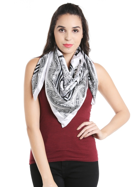 

Noi White & Black Printed Scarf