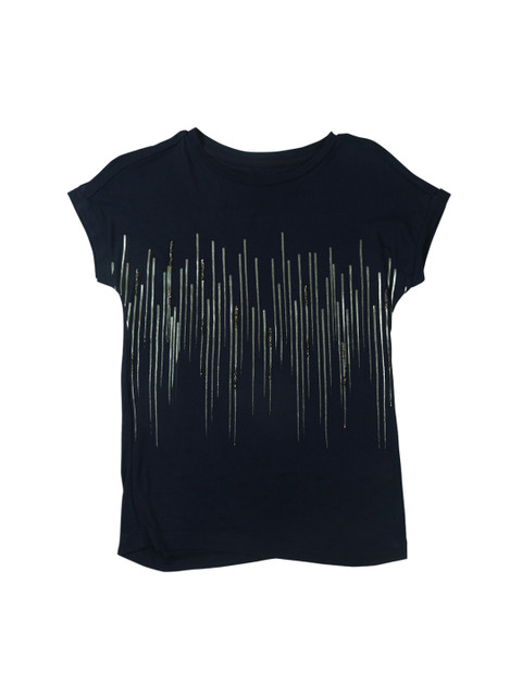 

Gini and Jony Girls Black Printed Top