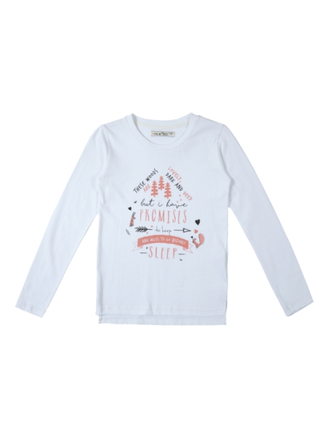 

Palm Tree Girls White Printed Top