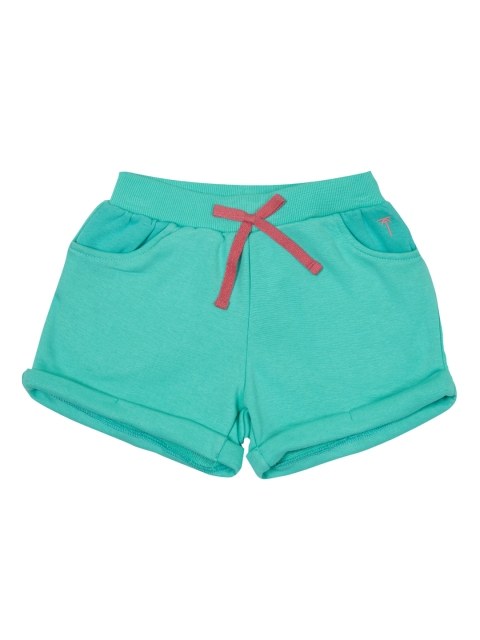 

Palm Tree Girls Green Solid Regular Fit Shorts