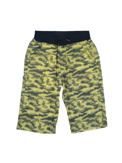 

Palm Tree Boys Yellow Printed Regular Fit Shorts