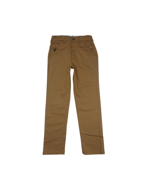 

Palm Tree Boys Brown Regular Fit Solid Formal Trousers