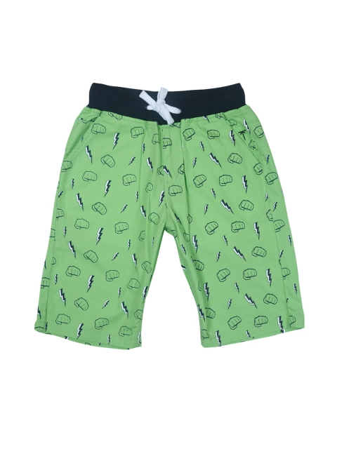 

Palm Tree Boys Green Printed Regular Fit Shorts