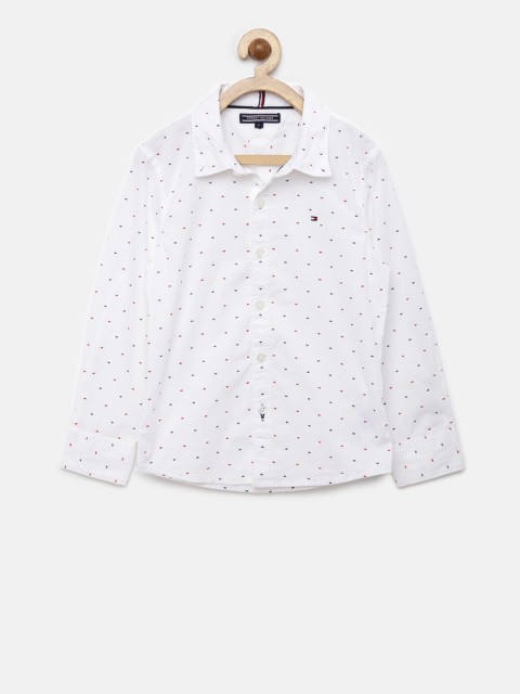 

Tommy Hilfiger Boys White Printed Casual Shirt