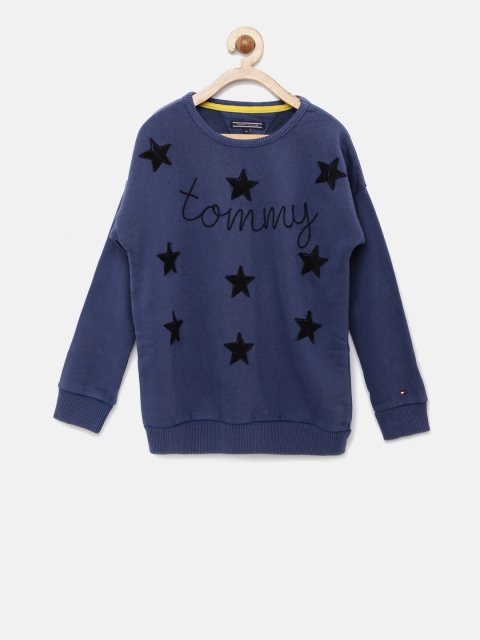 

Tommy Hilfiger Girls Navy Embroidered Sweatshirt, Navy blue