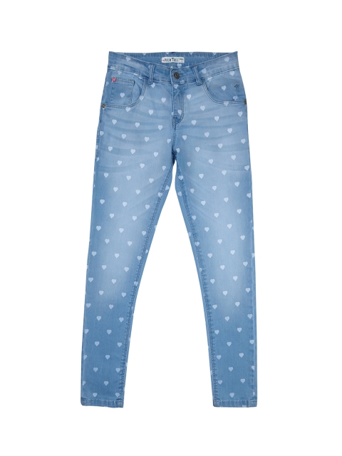 

Palm Tree Girls Blue Regular Fit Mid-Rise Clean Look Jeans